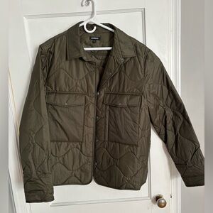 Express Quilted Jacket in Olive - XL